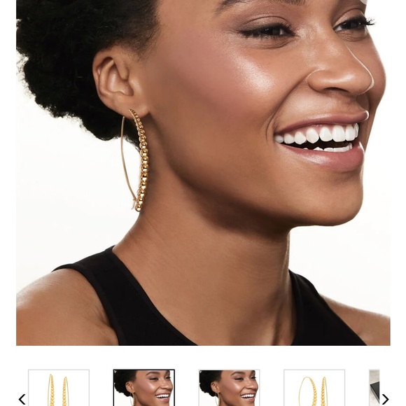 Roberto Coin 18kt Yellow Gold Graduated Beaded Earrings - Picture 4 of 7